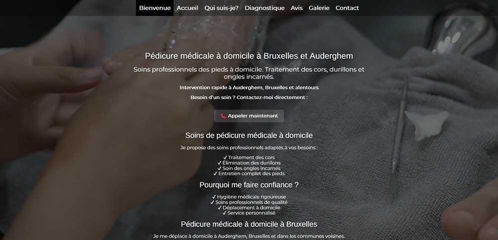 Site de p&eacute;dicure
